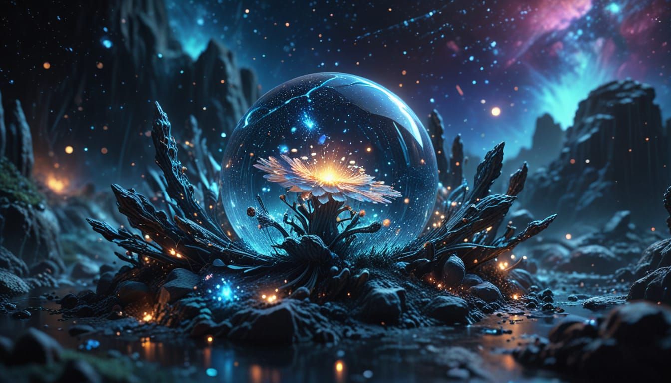 Cosmic City Carved in Crystalline Jewels