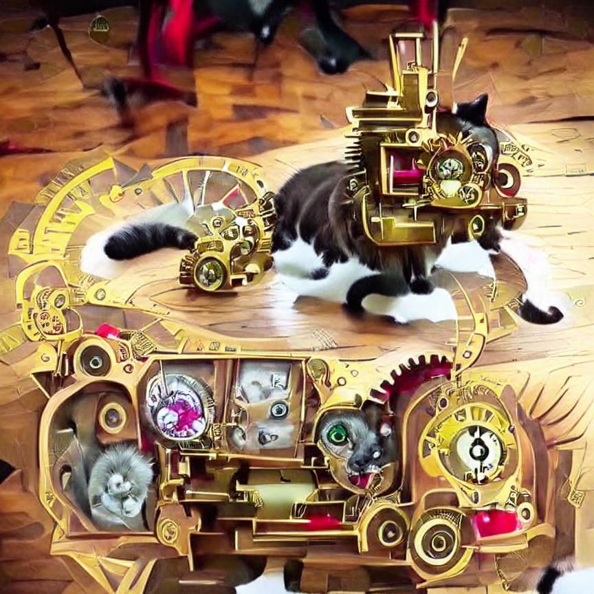 Magnificent Clockwork Cat Machine