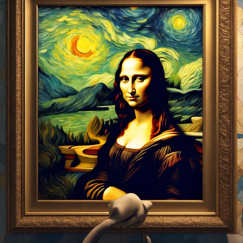 Mona Lisa in Van Gogh Style