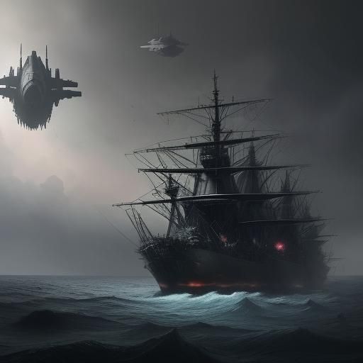 Imposing War Spaceship Fleet in Dark Universe