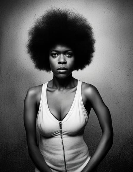 Angry Woman on Pavement at Night