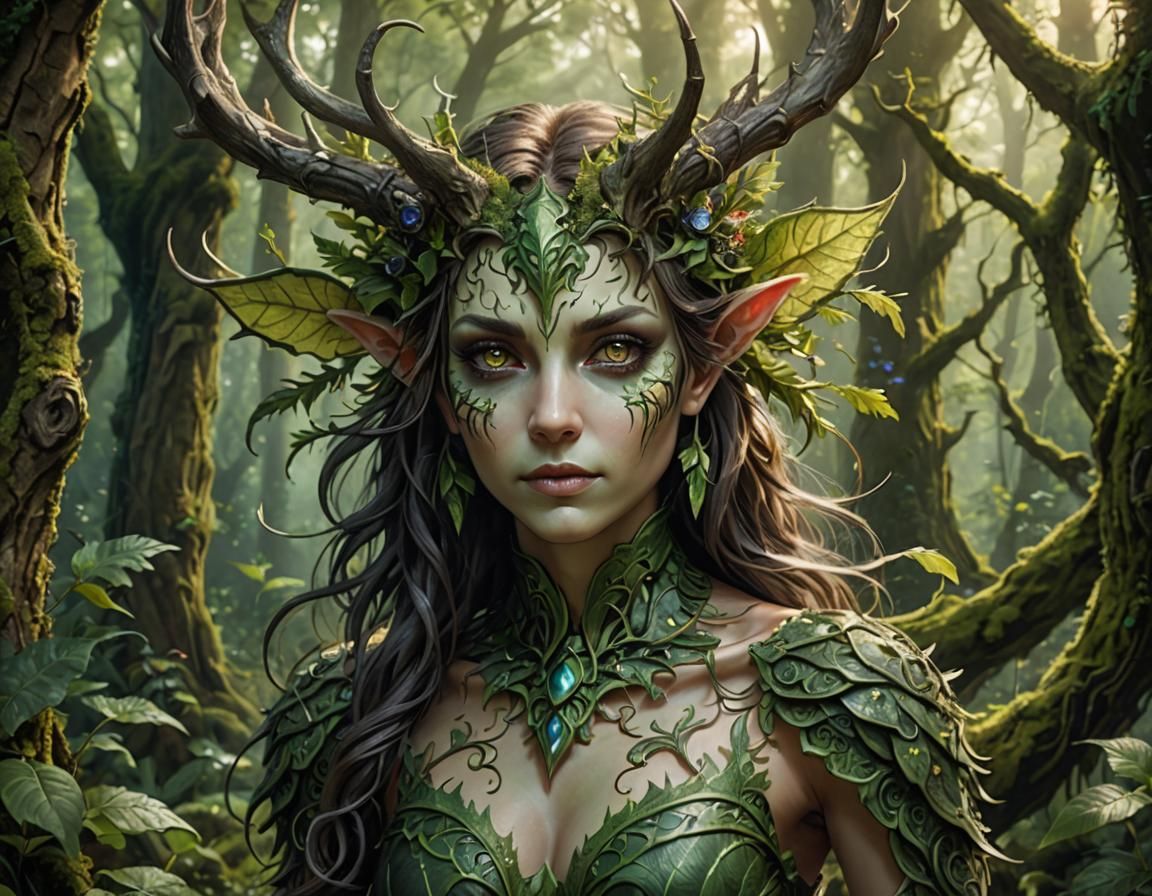 Intricately Detailed Forest Guardian