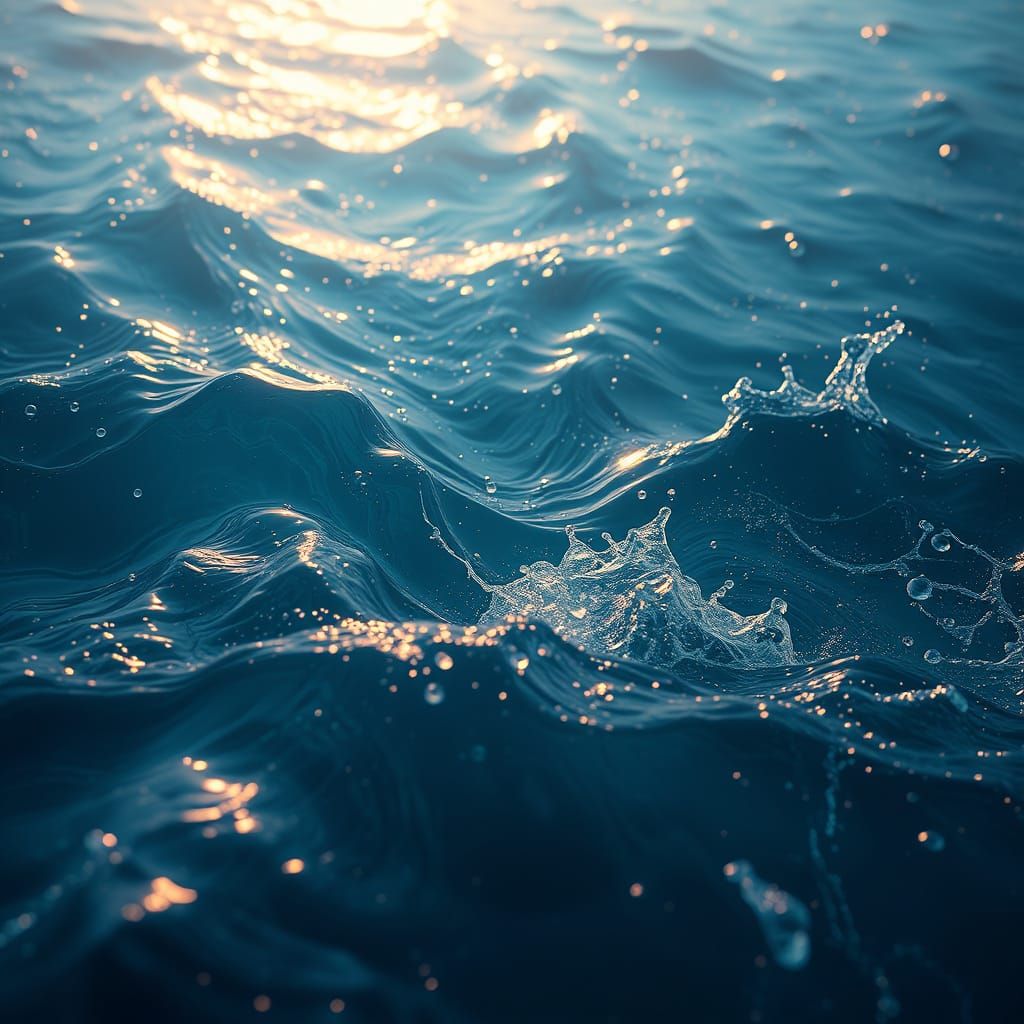 Surreal Aquatic Realm in Vibrant Deep Colors