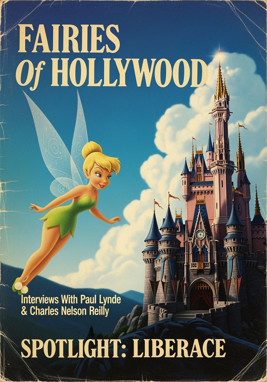 Retro Magazine Cover: Fairies of Hollywood with Tinker Bell