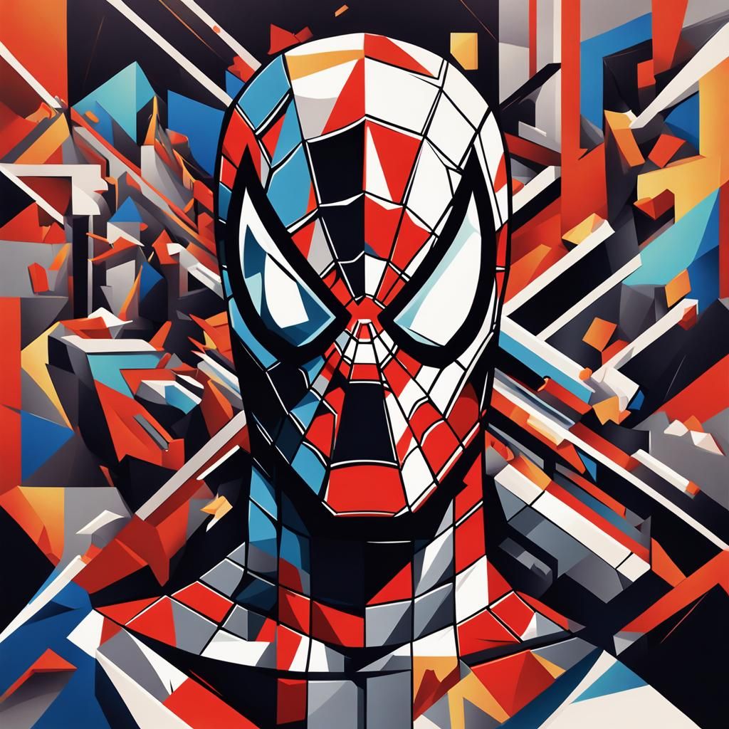 Spider-Man in War-Torn New York: A Cubist Vision