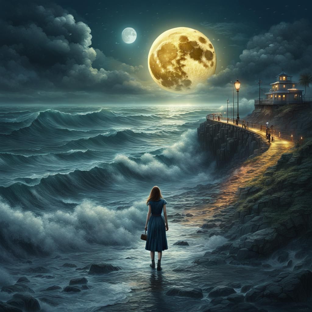 Stunning Digital Landscape at Sunset