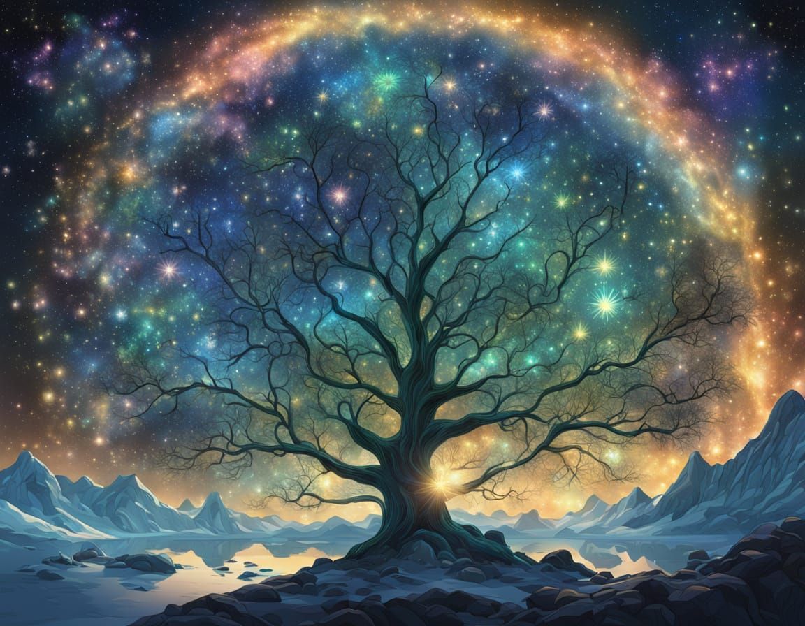 Cosmic Star-Tree Blooms in Antarctic Sky