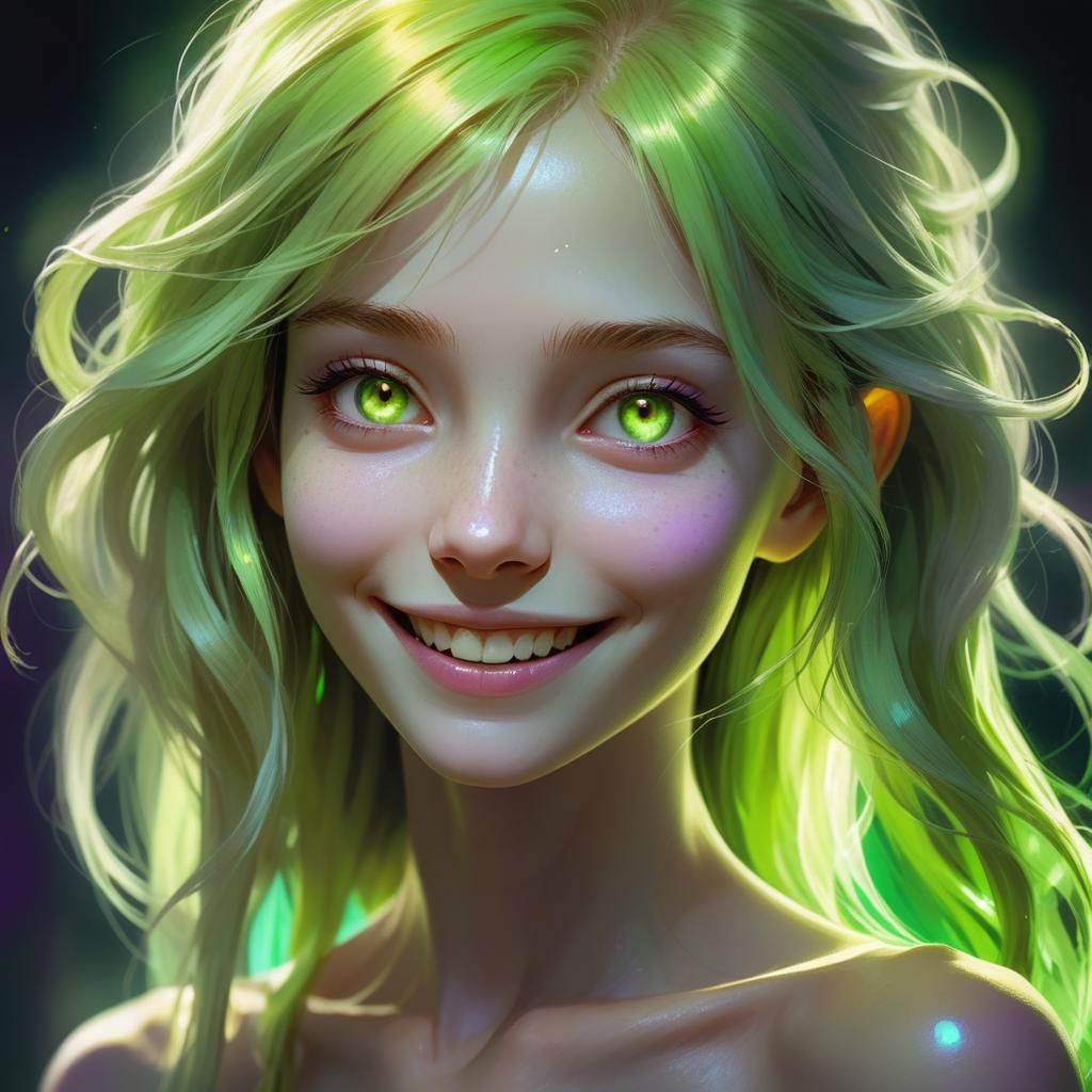 Dark Fantasy Portrait of a Beautiful Forest Fairy