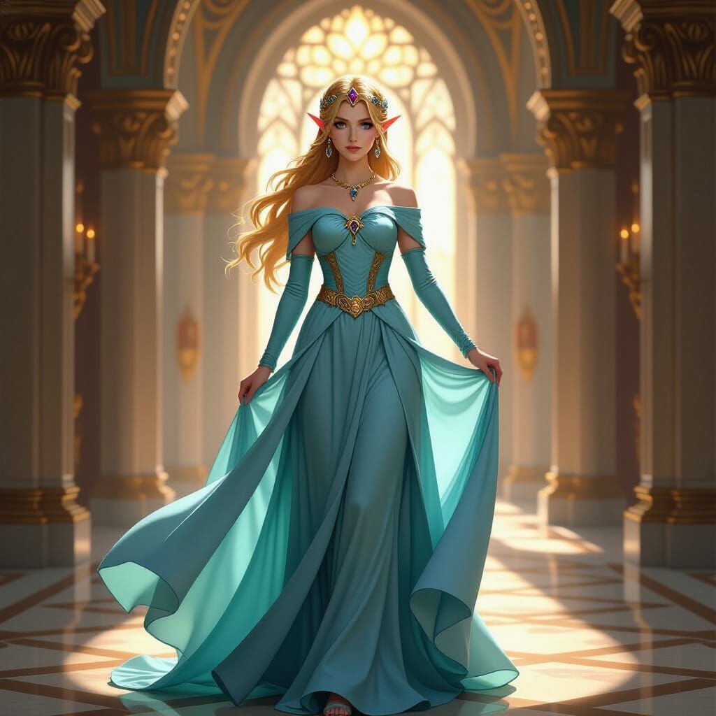 Princess Zelda completely nude