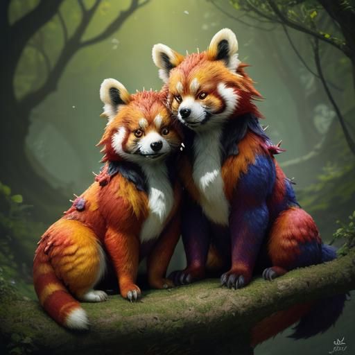 Fantasy Animal Companions in Golden Light