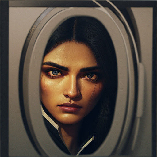 Mysterious Stare in an Ethereal Scene