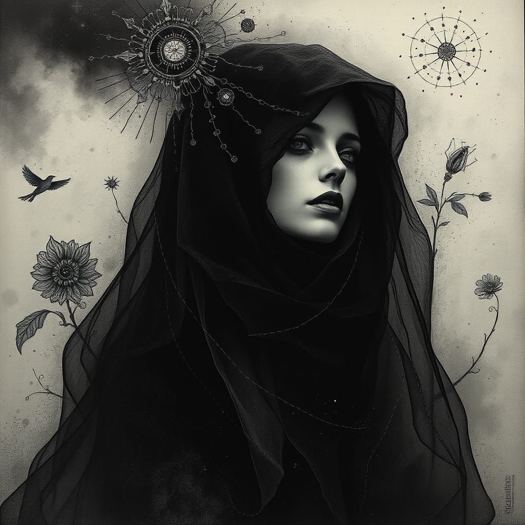 Celestial Dreamer in Shrouded Majesty