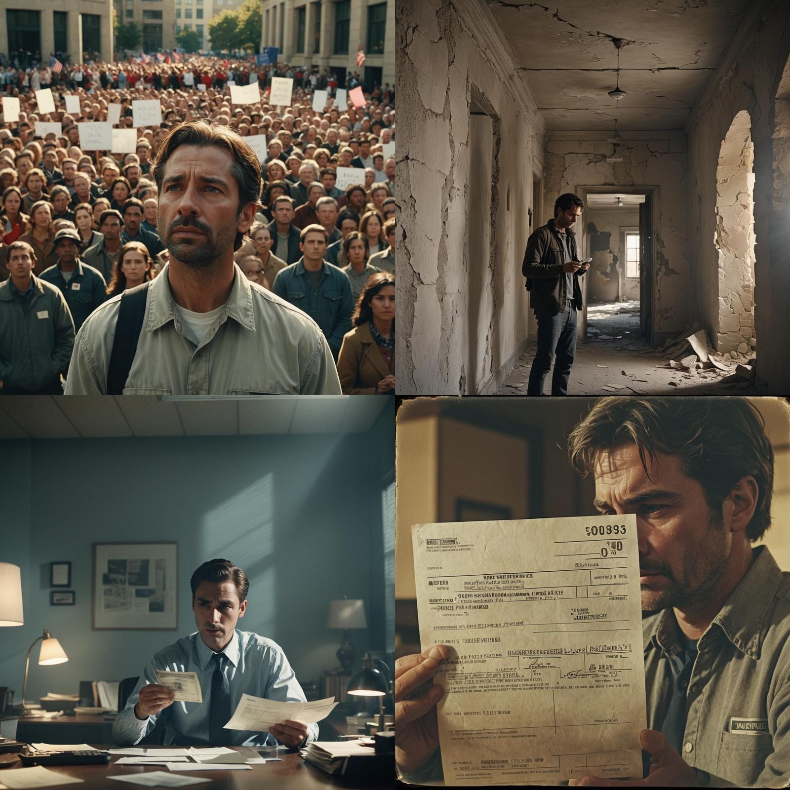 Dramatic Cinematic Still of a Life-Changing Decision