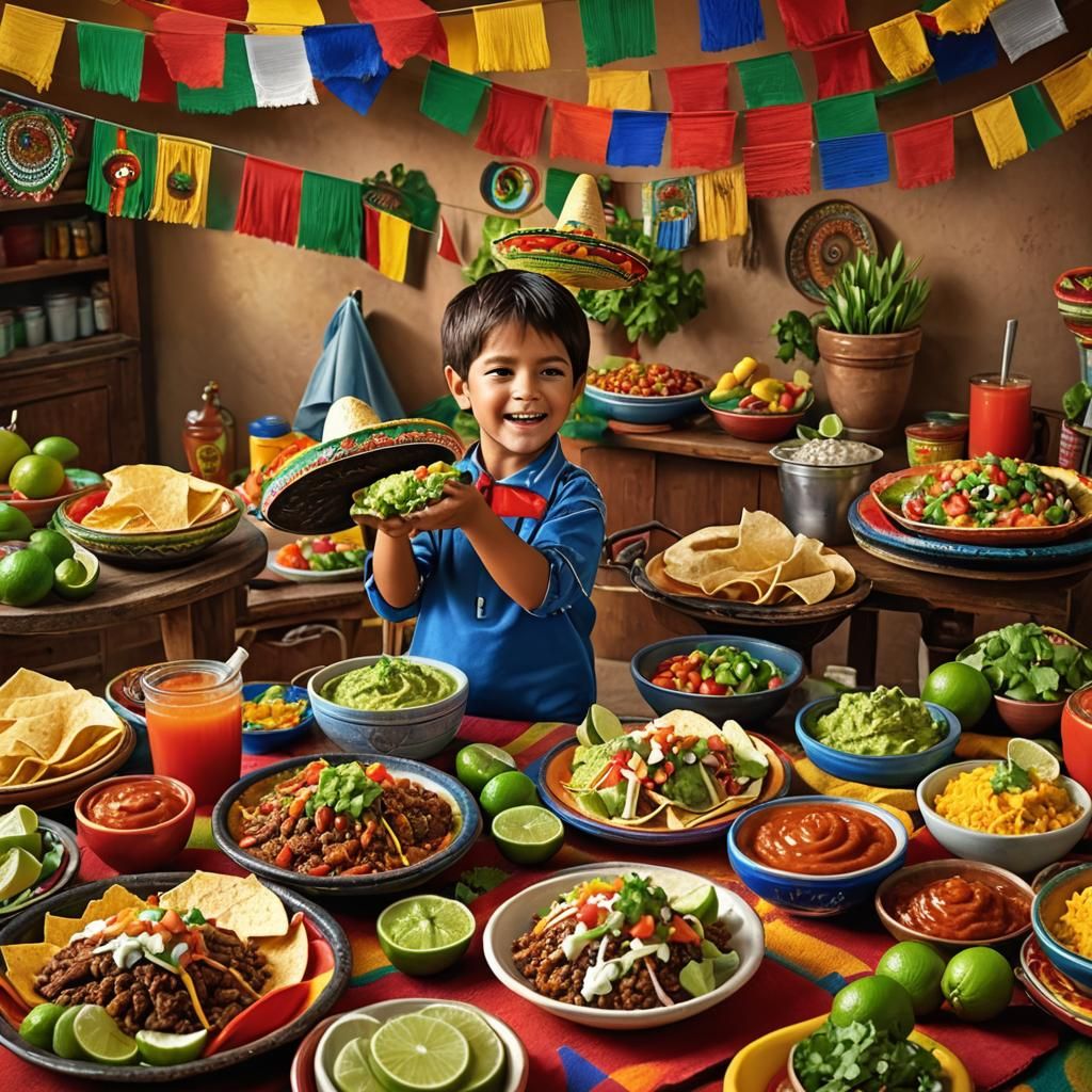 Mexican Child's Vibrant Cinco de Mayo Celebration