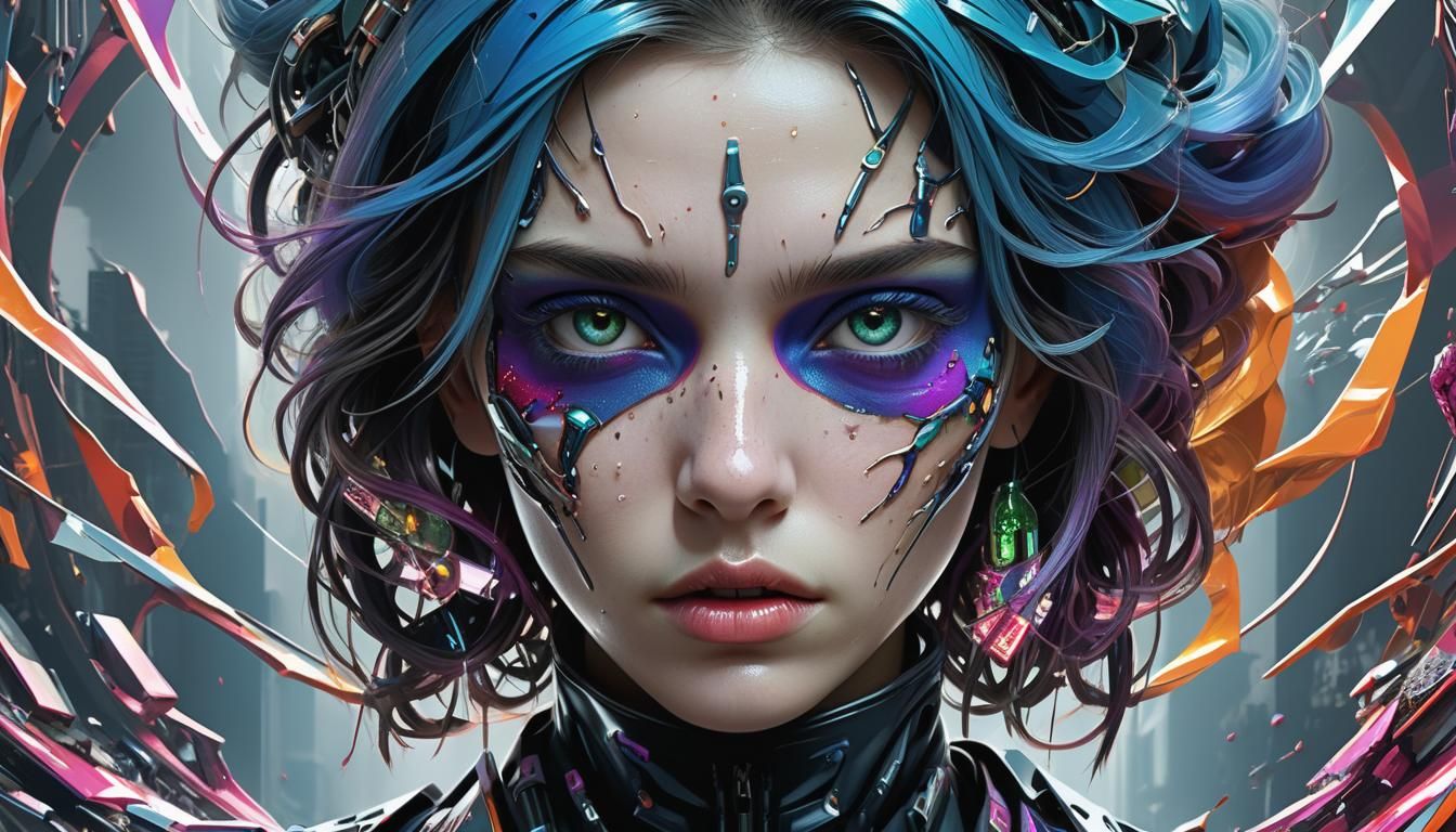 Dystopian Censorship: Hyperrealistic Magazine Cover Art