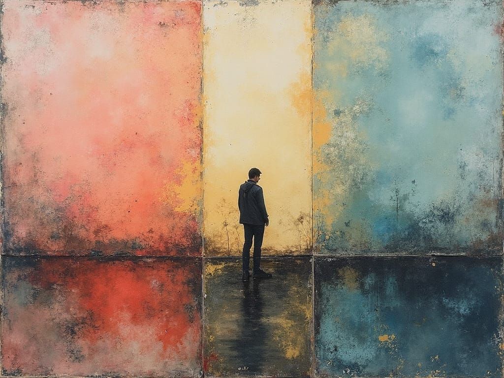 Acrylic Wash Painted on Glass Photoblocks - Who Knows?