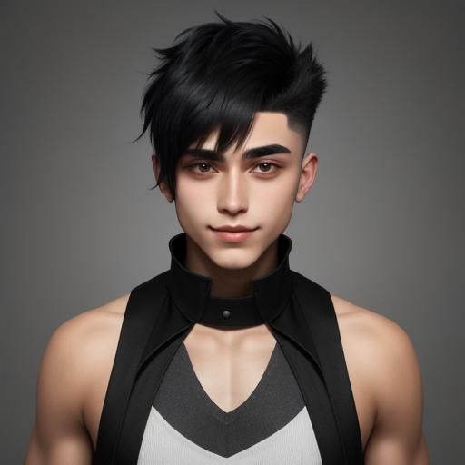 Beautiful Non-Binary Person with Provocative Dress