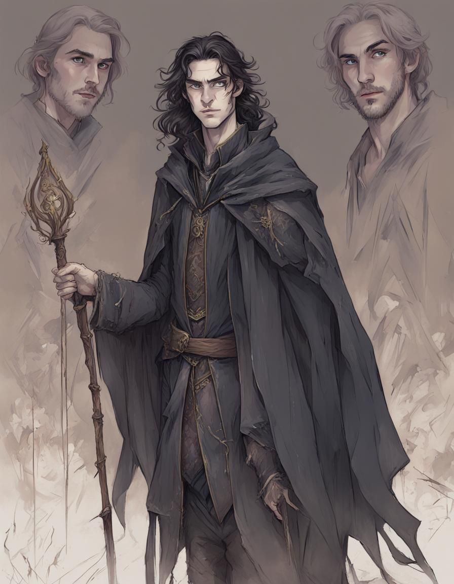 High Elf Sorcerer with Mystic Staff