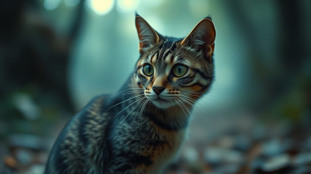 Epic Cinematic Portrait of a Feline Master