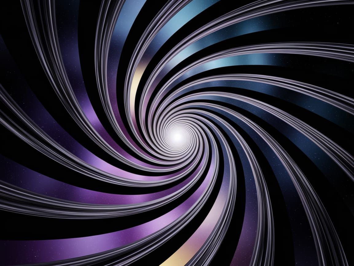 Surreal Cosmic Vortex in Futuristic Sci-Fi Style