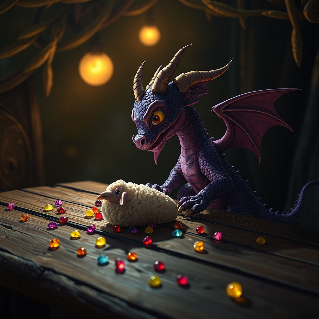 Spyro the Dragon in Dark Fantasy Setting