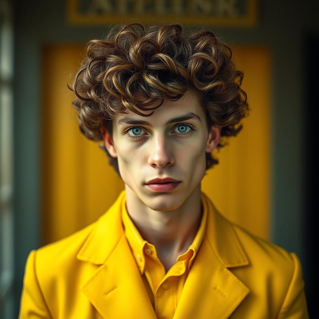 This argumentative gentleman has wide blue eyes. His thick, ...