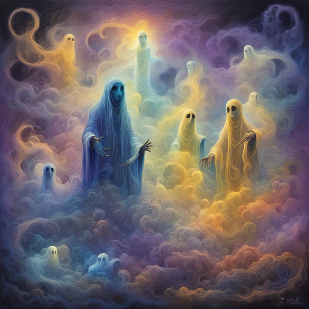 Ethereal Ghost Spirits in Hyperspace Ritual