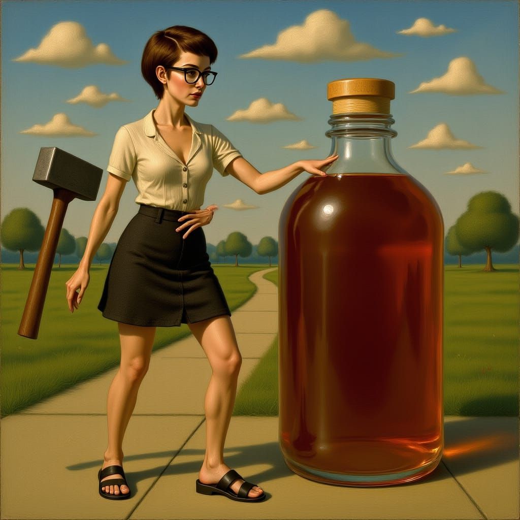 Hammer and bottle