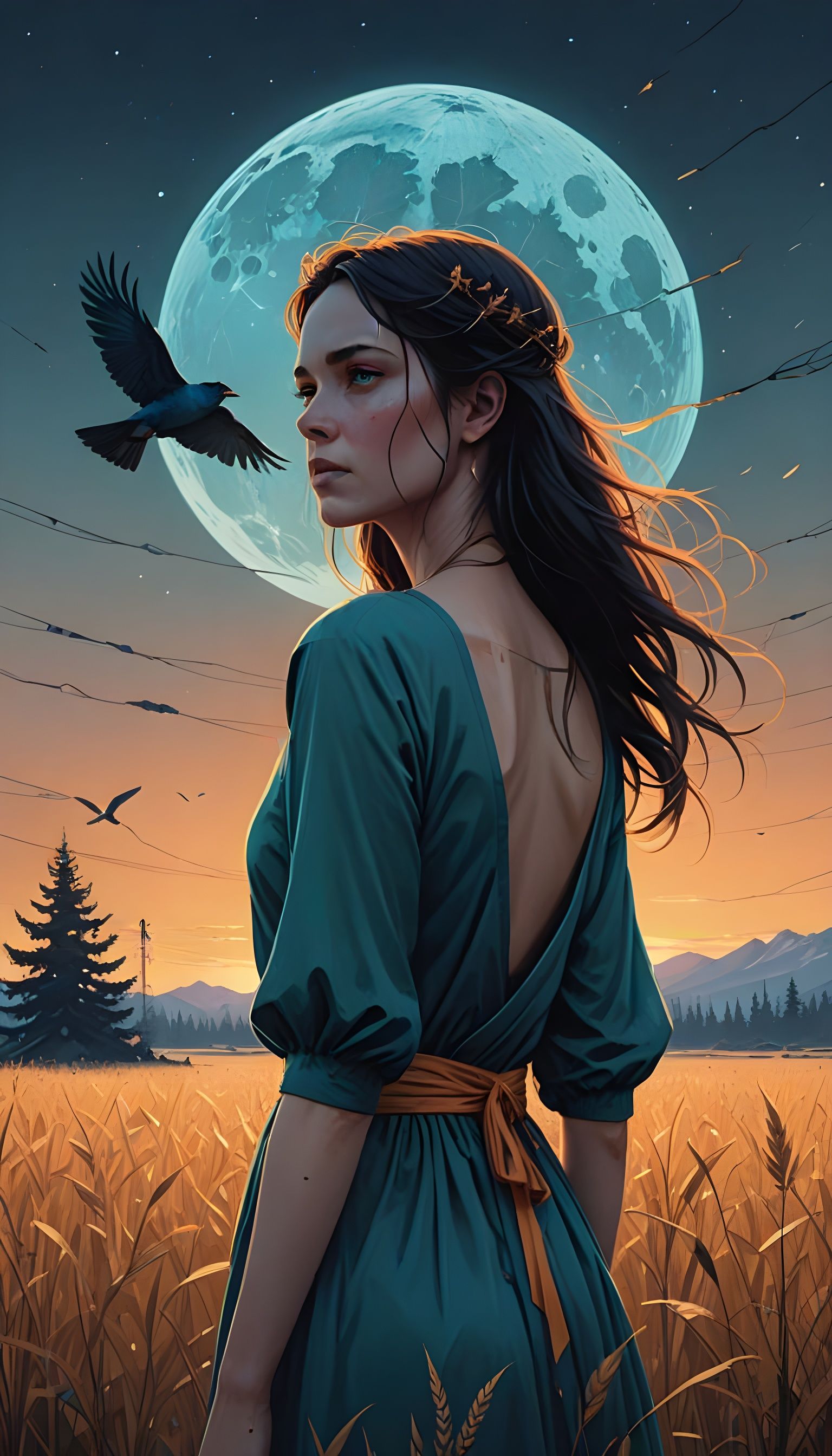 Serenity and Liberation in Ethereal Fantasy Landscape