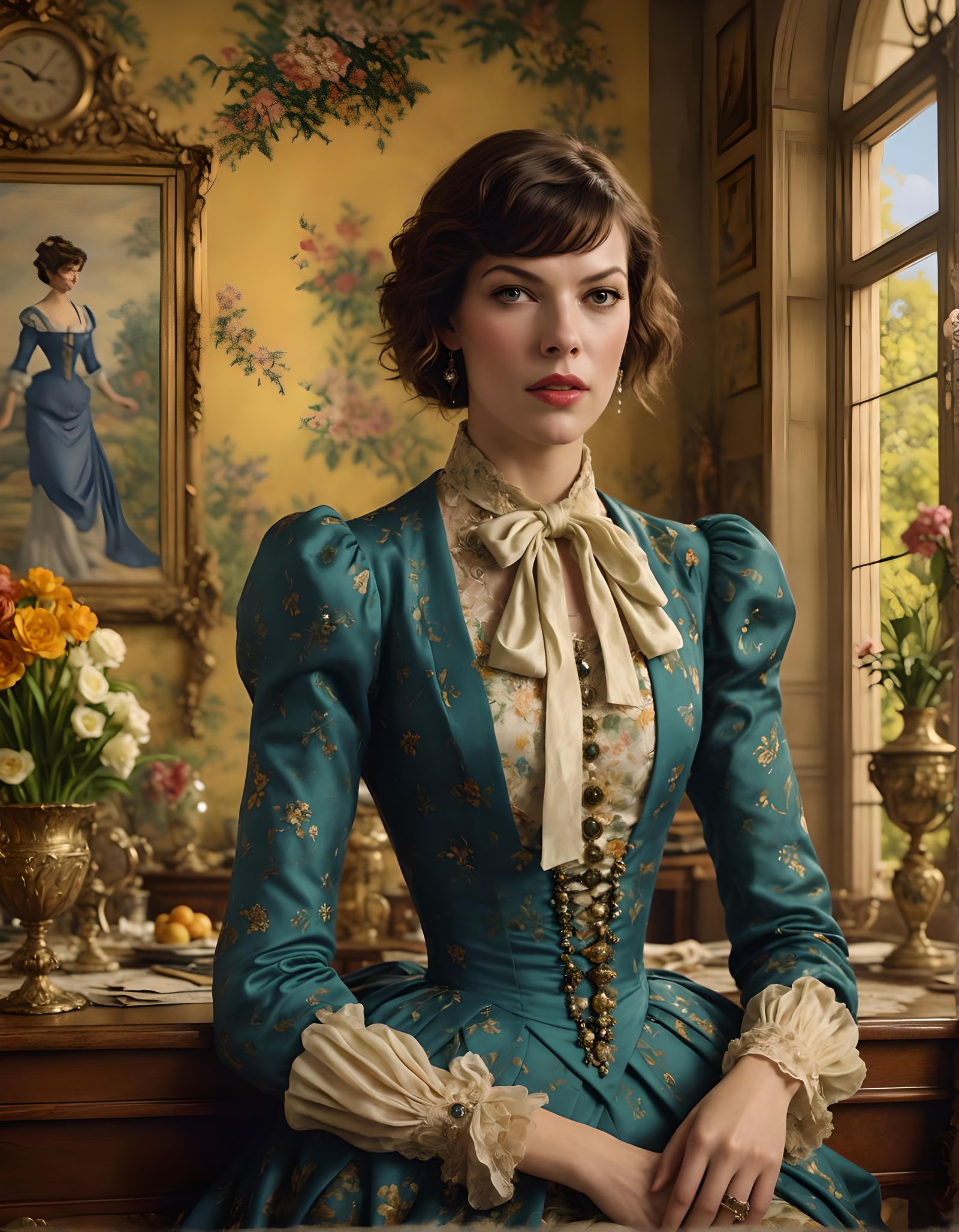 Milla Jovovich in Renoir-Inspired Spring Portrait