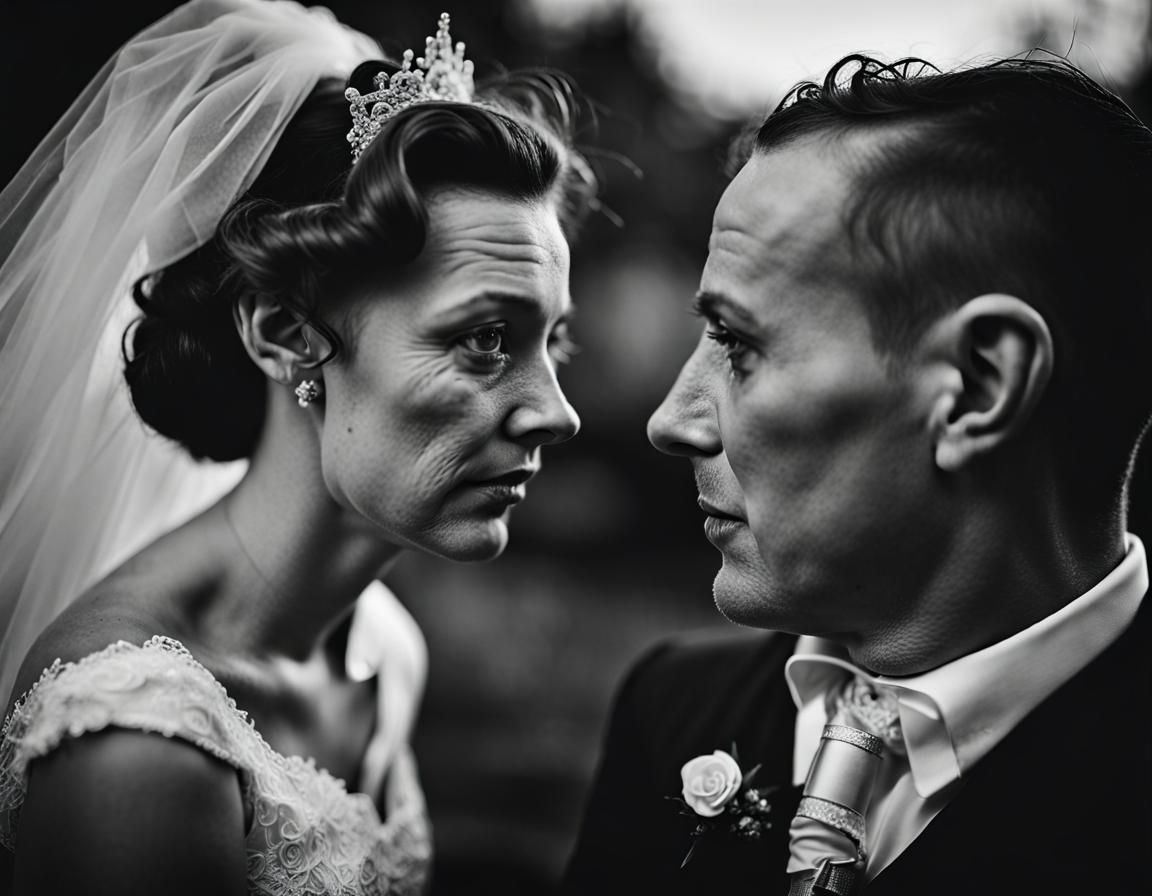 Tom Thumb 1950s Wedding Portrait