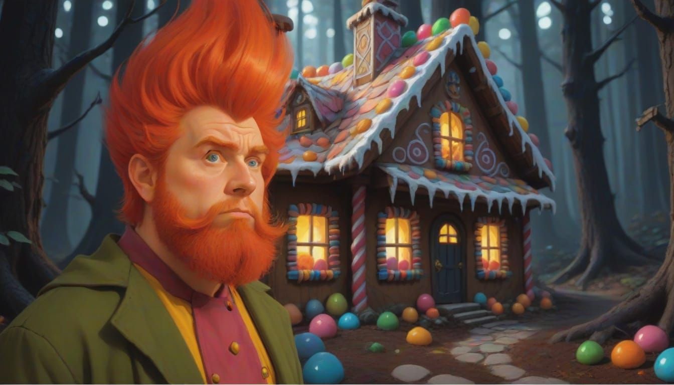 Dwarf Confectioner in Spooky Woods: Anime Concept Art