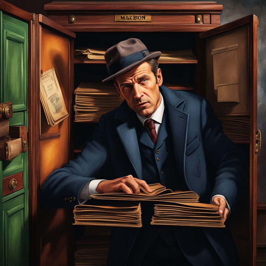 Hobo Stealing Files in 1930s Detective Office