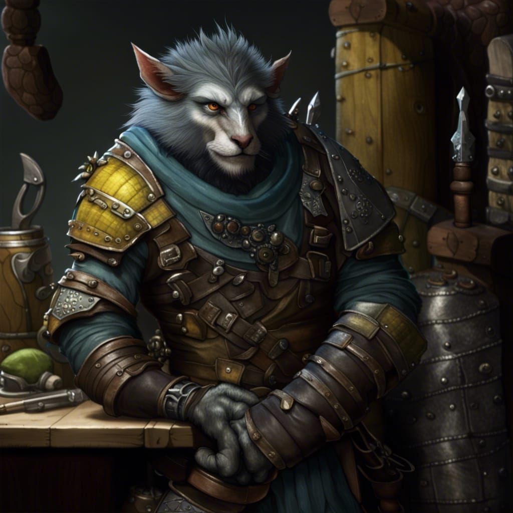 Bugbear Warrior Resting, Digital Matte Painting