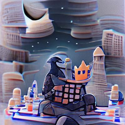 Chess Royalty: King and Queen on the Moon
