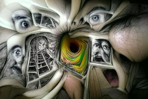 Surreal Labyrinth: Trapped in a Bird's Eye