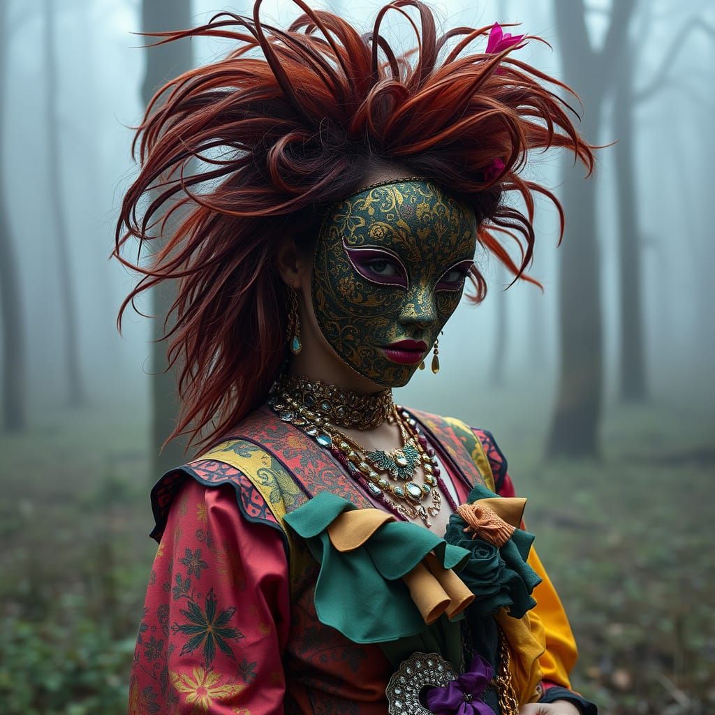 Enchantress in Misty Forest, Dreamlike Photography