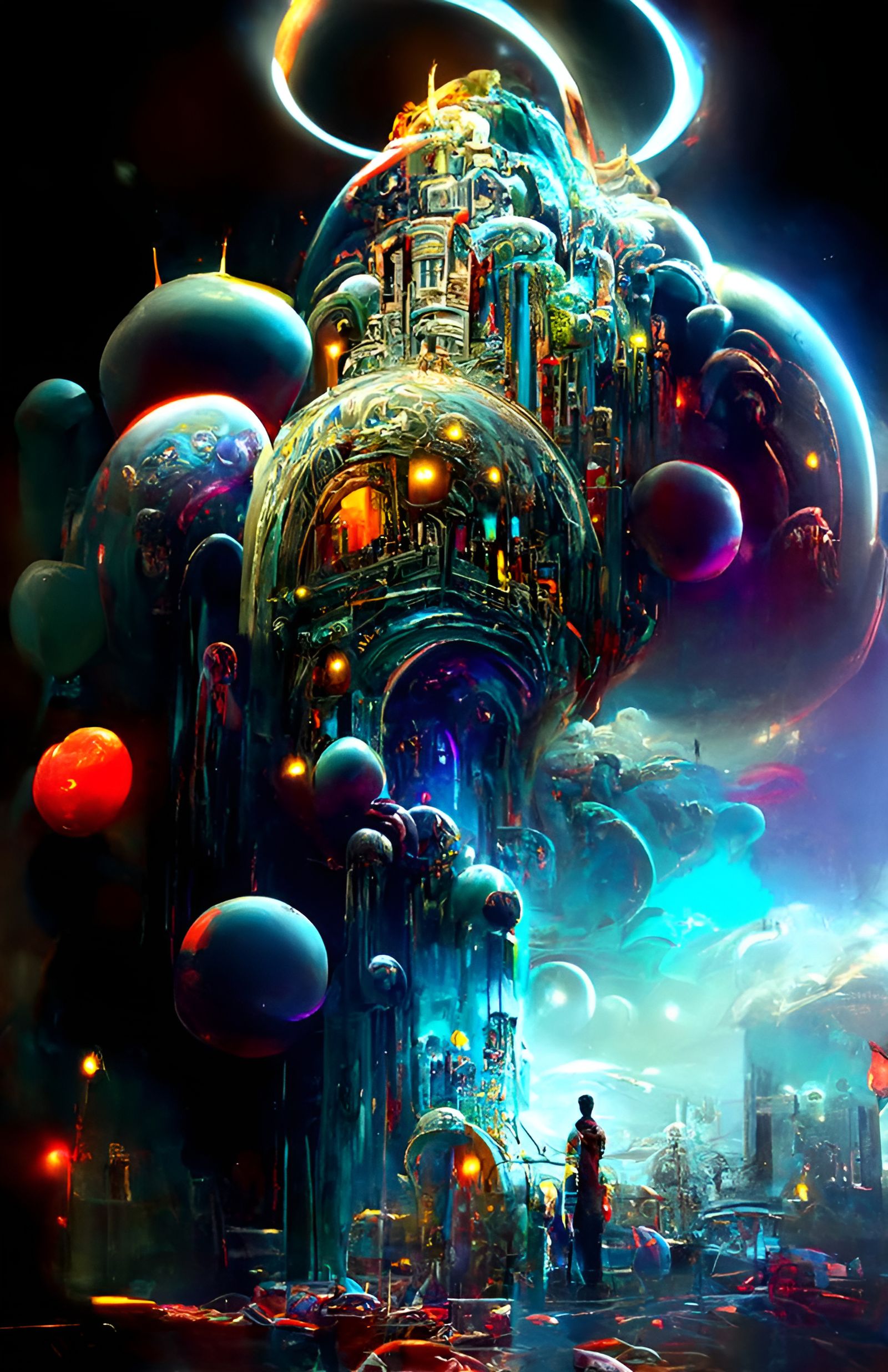 Glowing Portal in New York City as Sci-Fi Art