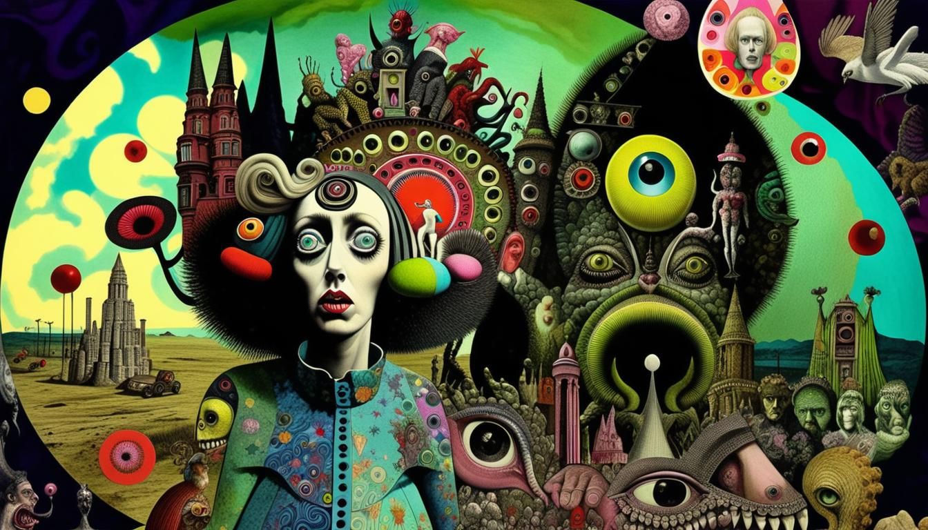 Surreal Collage in Style of Baade, Perry, Fuchs