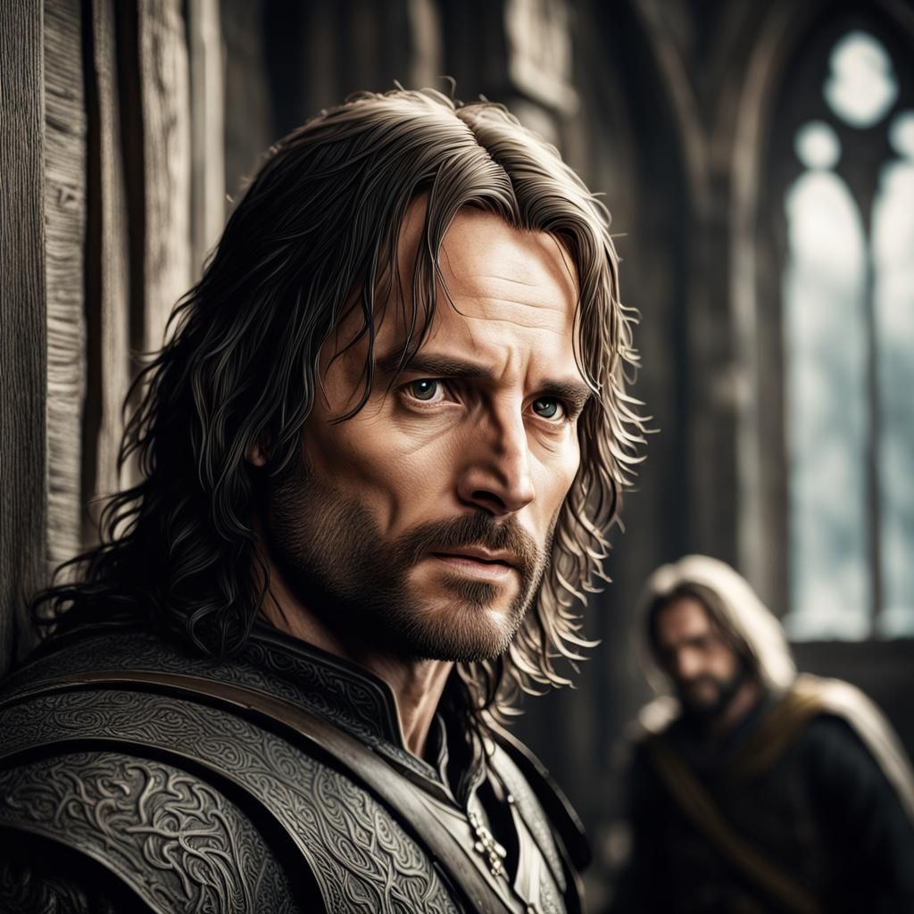 Hyperrealistic Portrait of Aragorn