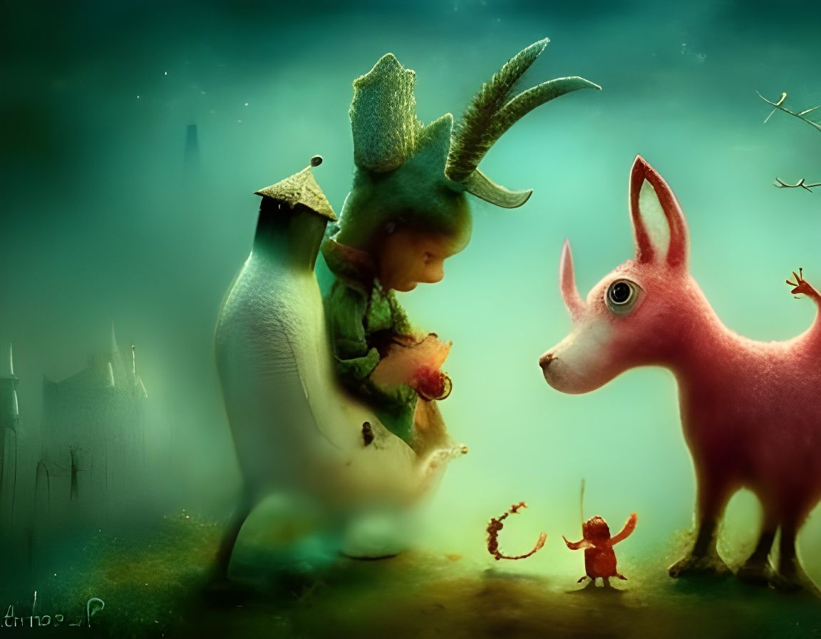 Surreal Scene in Alexander Jansson Style
