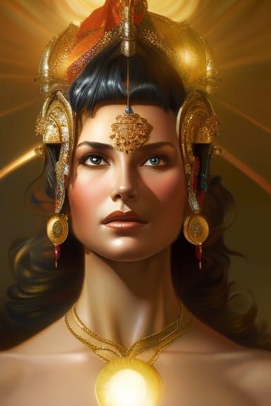 Ethereal Woman Emerges from Christmas Gift