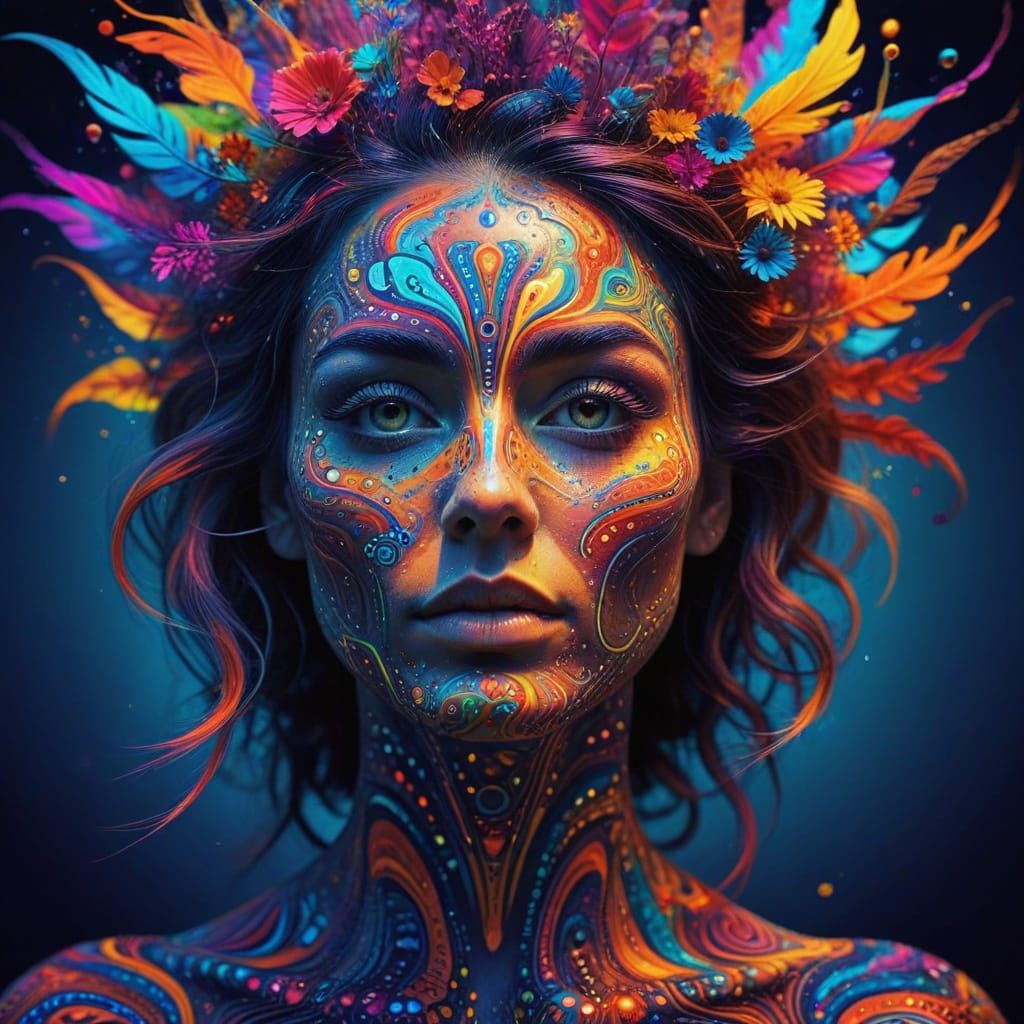 Radiant Psychedelic Abstract Art