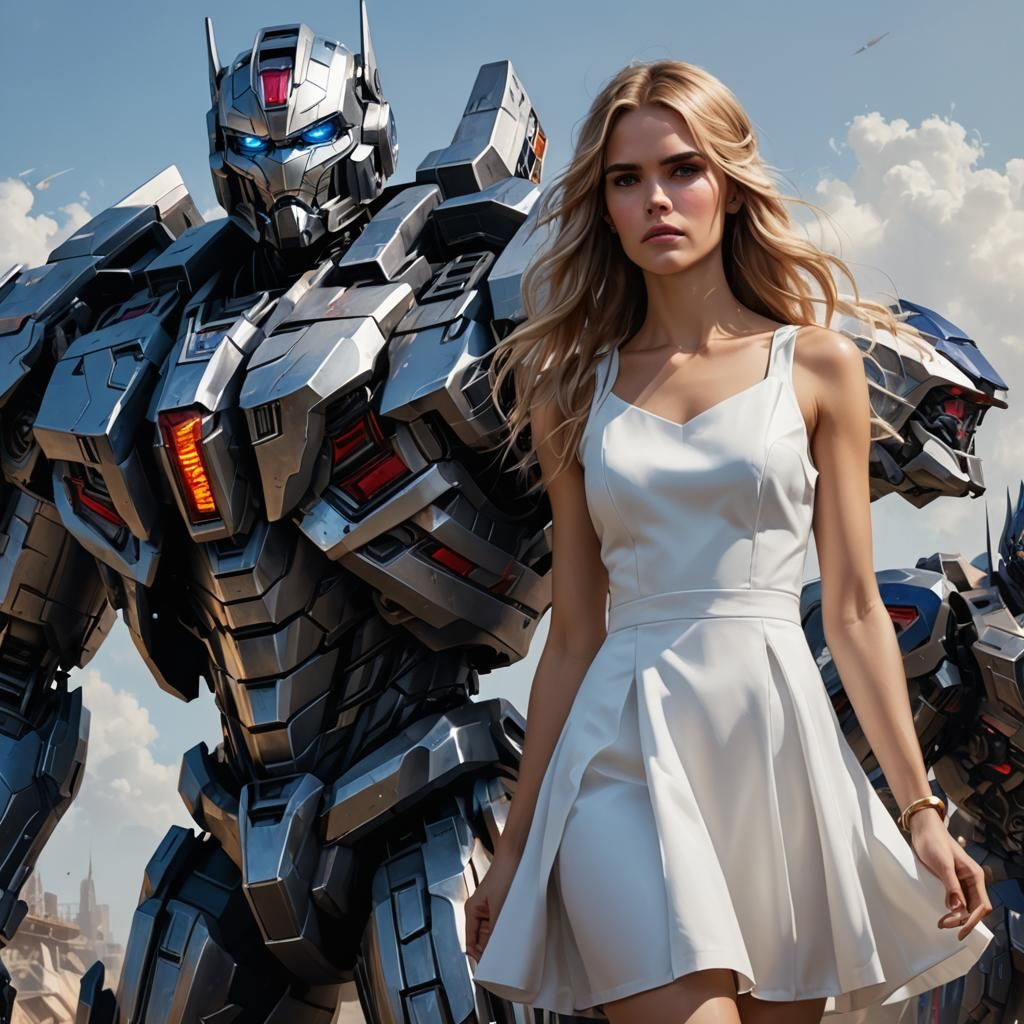 Alice and Megatron Portrait in Art Nouveau Style