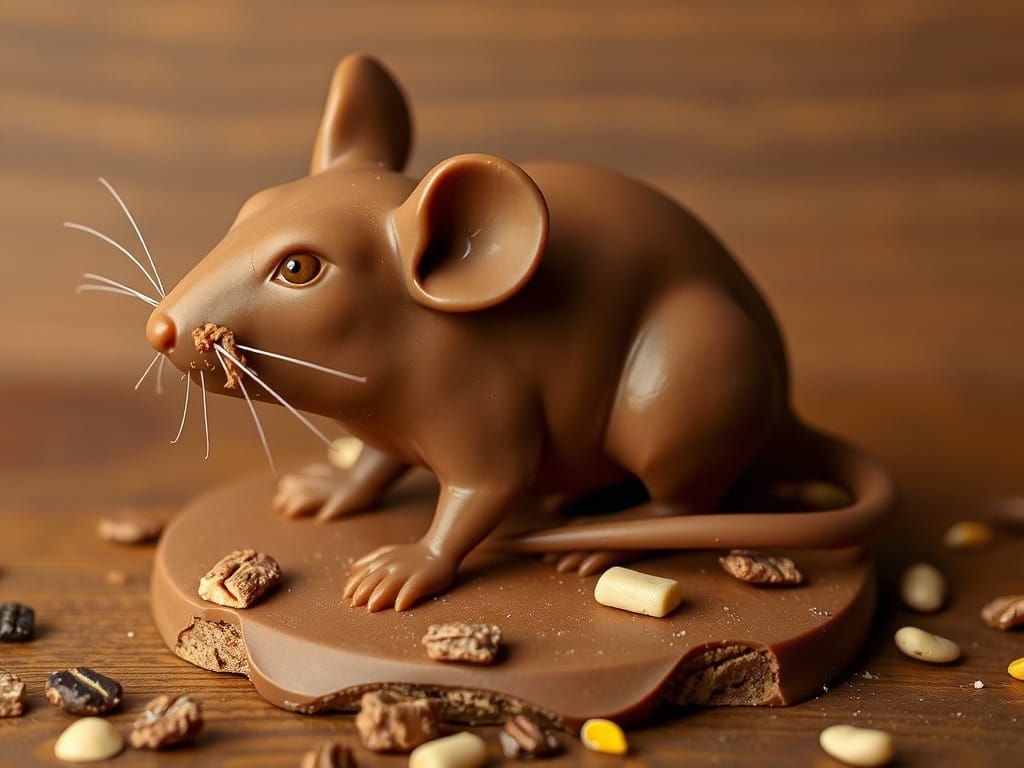Chocolate Mouse: 3D Abstract Sculpture