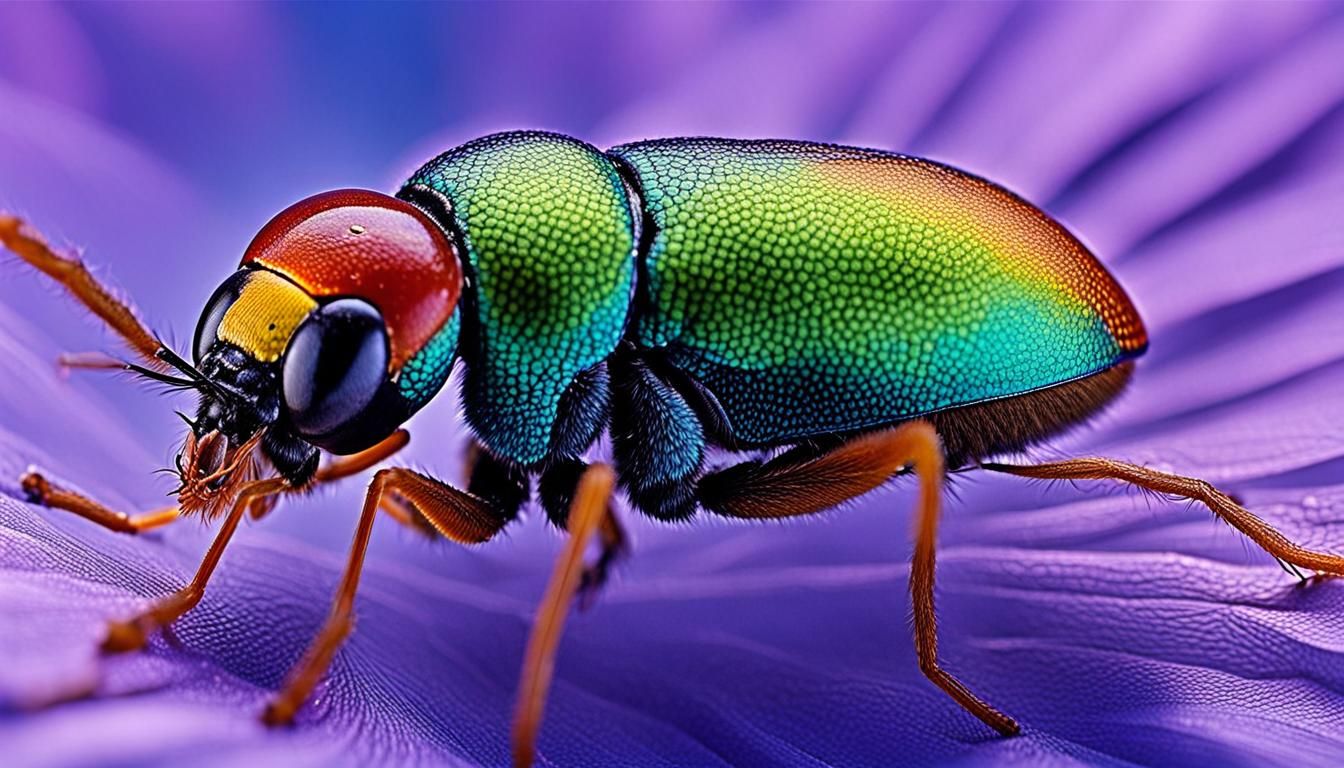 Detailed Insect Close-Up: Vibrant Colors and Patterns