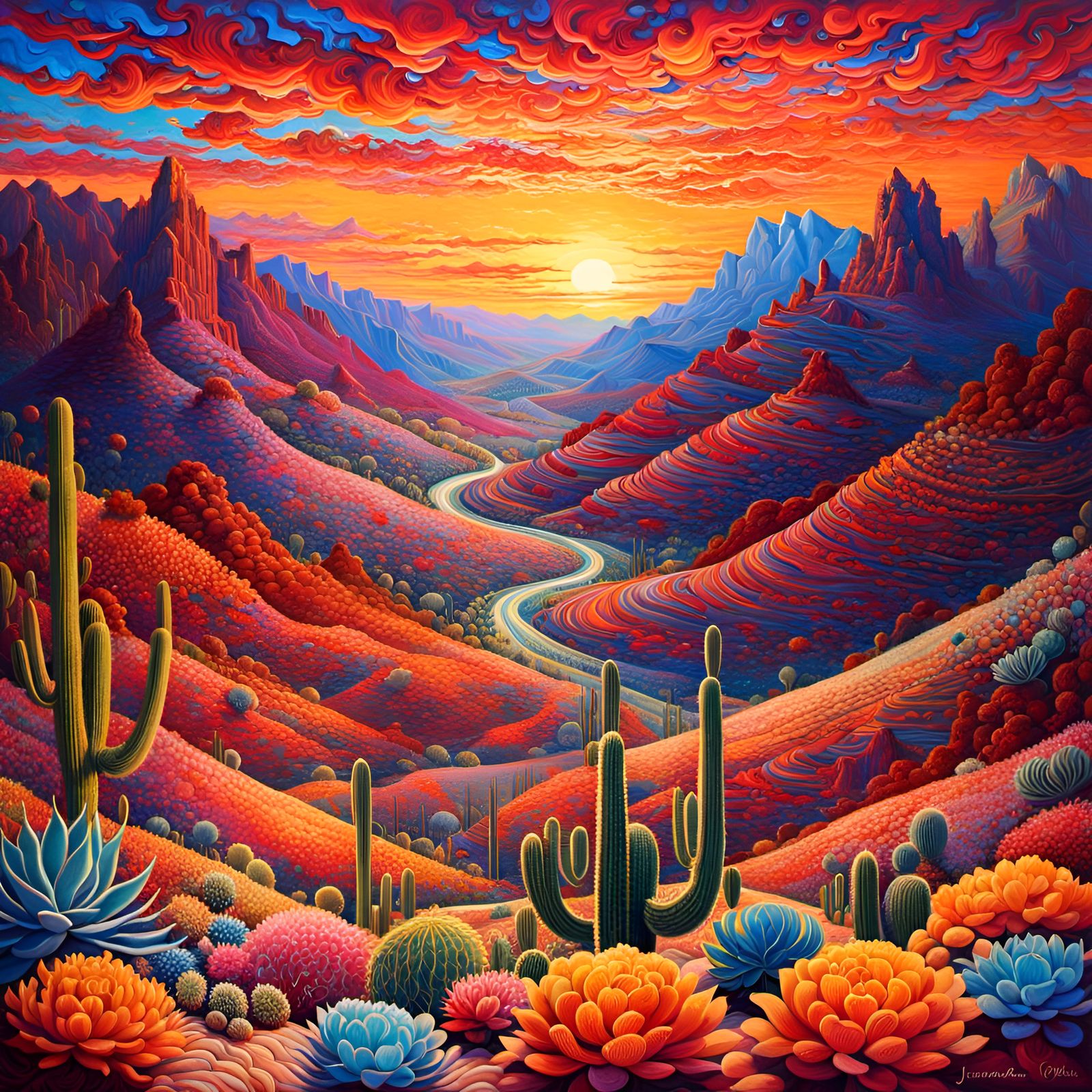desert canyon sunset