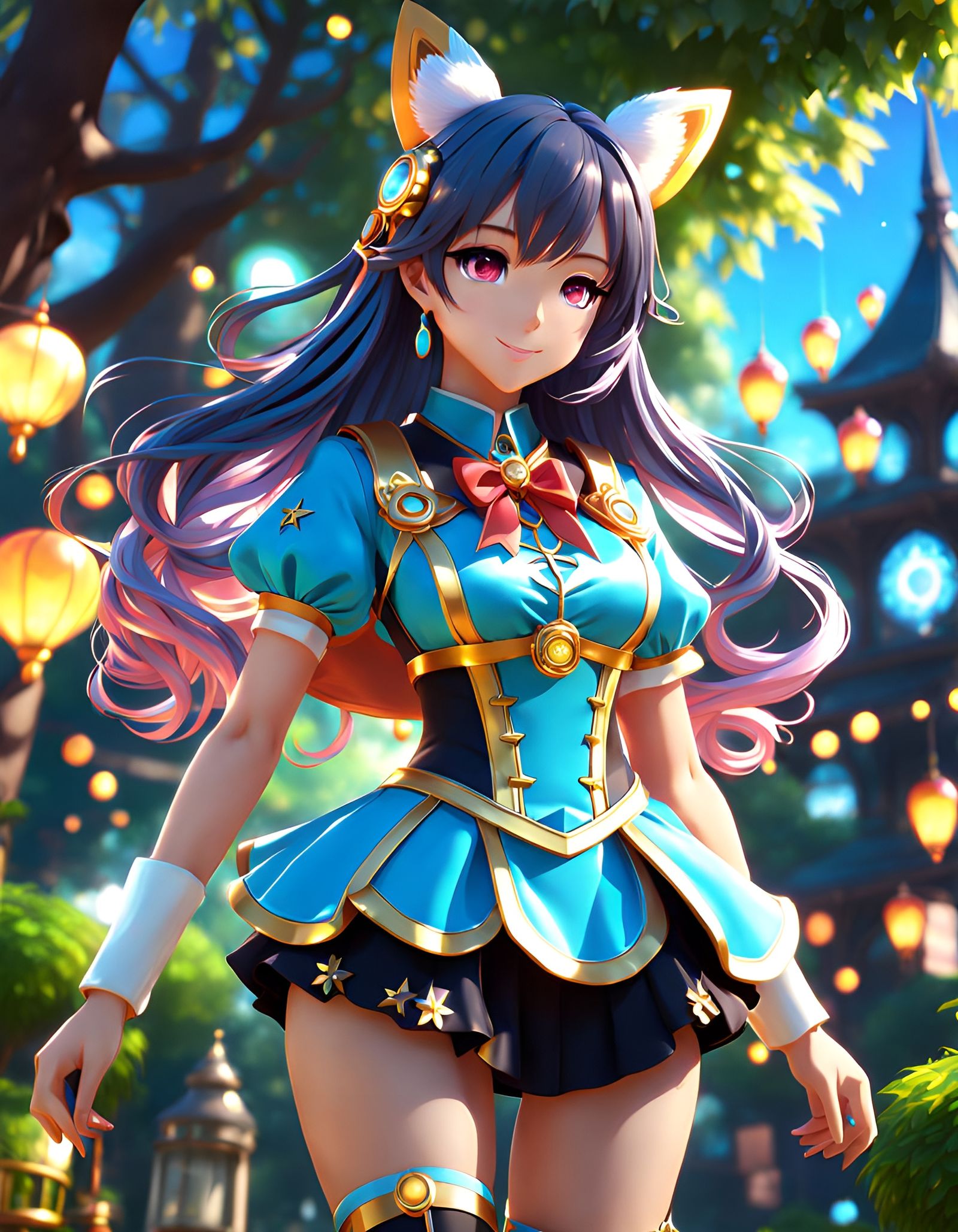 Cute Anime Magic Girl with Randoseru