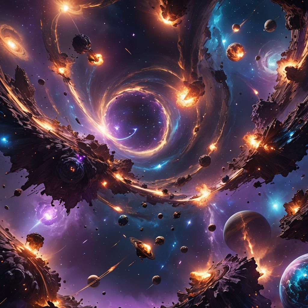 Cosmic Destruction: Galaxies Collide in Unreal Engine