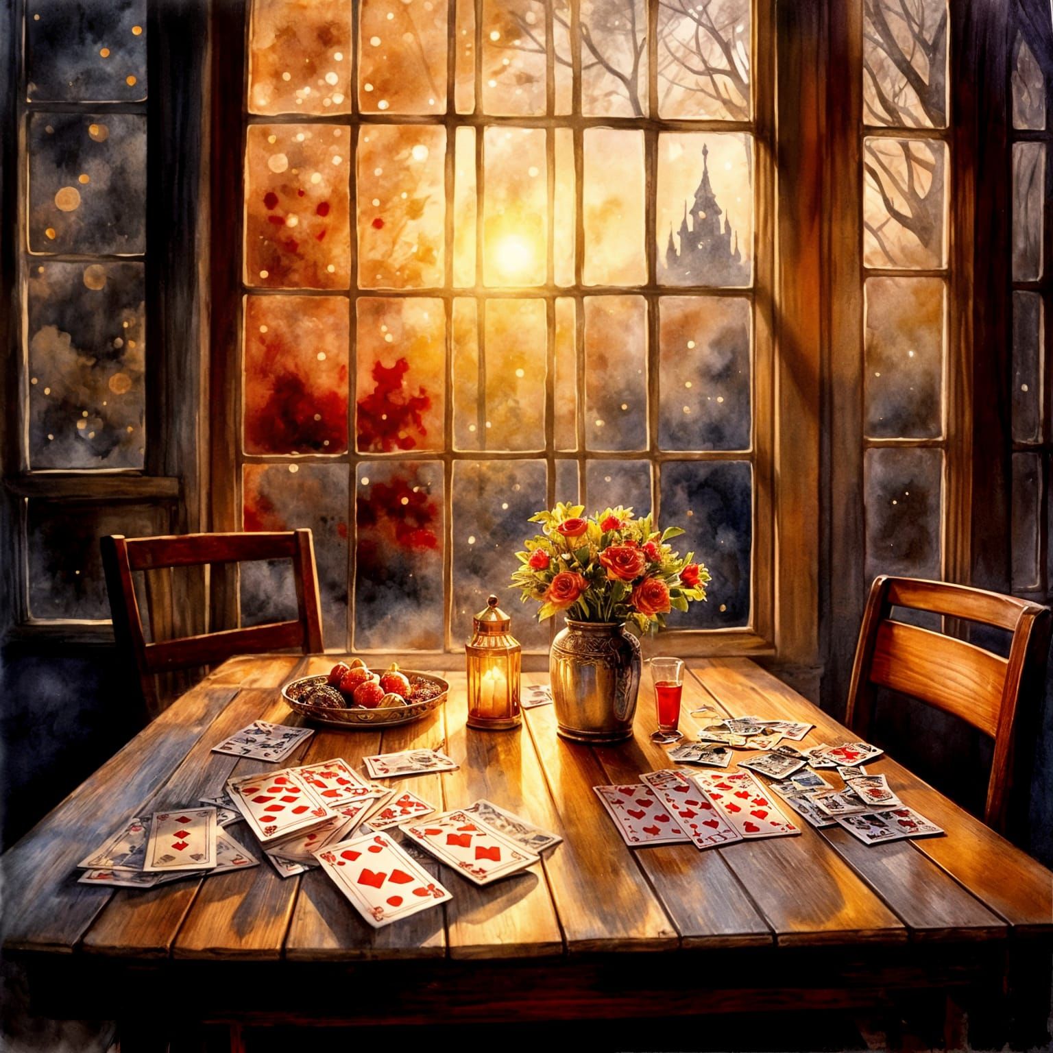 Deck of Cards Characters Play Cards by Candlelight